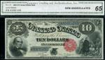 United States, Legal Tender, $10, Series of 1880, serial number A30831438, black, Daniel Webster at 
