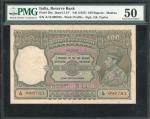 1937年印度储备银行100卢比，清奈地名，编号A/18 999783，J.B. Taylor签名，PMG 50，有钉孔及书写，稀见。Reserve Bank of India, 100 rupees