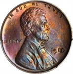 1910 Lincoln Cent. Proof-66 RB (PCGS).