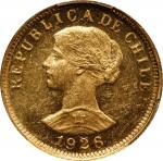 CHILE. 50 Pesos, 1926-So. Santiago Mint. PCGS MS-61.