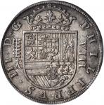 SPAIN. 8 Reales, 1617-A+. Segovia Mint. Philip III (1598-1621). PCGS AU-53 Secure Holder.