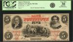 Pottsville, Pennsylvania. Bank of Pottstown. Dec. 1, 1857. $5. PCGS Currency Very Fine 30 Apparent. 