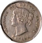 CANADA. 5 Cents, 1875/5-H. Heaton Mint. Victoria. PCGS AU-58.