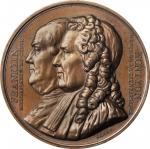 1833 Society of Montyon and Franklin Medal. Bronze. 41.5 mm. Greenslet GM-54. Choice Mint State.