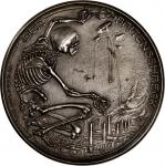 GERMANY. Empire. Totentanz (Dance of Death) Cast Iron Medal, 1916. CHOICE UNCIRCULATED.