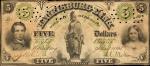 Harrisburg, Pennsylvania. Harrisburg Bank. January 1, 1861. $5. Fine.