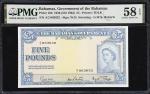 BAHAMAS. Government of the Bahamas. 5 Pounds, 1936 ND (1953). P-16d. PMG Choice About Uncirculated 5