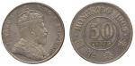 Coins. China – Hong Kong. Edward VII: Silver 50-Cents, 1905 (Ma C35; KM 15). Very fine.