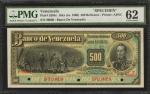 VENEZUELA. Banco de Venezuela. 500 Bolivares, 18xx (ca. 1890). P-S264s. Specimen. PMG Uncirculated 6