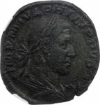 PHILIP I, A.D. 244-249. AE Sestertius, Rome Mint, A.D. 245. NGC EF. Light Smoothing.