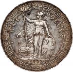 1900-C年英国贸易银元站洋壹圆银币。加尔各答铸币厂。GREAT BRITAIN. Trade Dollar, 1900. Calcutta Mint. Victoria. NGC MS-61.