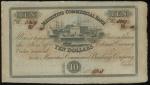 1843年毛里求斯商业银行10元，带号库存票，无签名，GEF