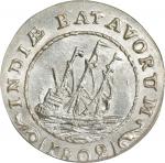 1802年荷属东印度1/8盾。NETHERLANDS EAST INDIES. Batavian Republic. 1/8 Gulden, 1802. Enkhuizen Mint. PCGS MS