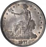 1877 Trade Dollar. MS-62 (PCGS). CAC.