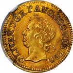 GREAT BRITAIN. Pattern Half Broad, Dated 1656 (1738). Oliver Cromwell, Lord Protector (1653-58). NGC