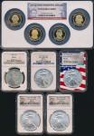 United States; 1886-2019, Lot of 9 coins. some coins with First Releases or Early Released design la