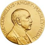 1929 American Scenic and Historic Preservation Society Cornelius Amory Pugsley Medal. Bronze, Gilt. 