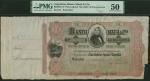 Banco Maua y Cia, Argentina, remainder 50 pesos, 18- (1865), light maroon, ocart at left, Baron de M