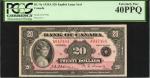CANADA. Bank of Canada. 20 Dollars, 1935. P-BC-9a. PCGS Extremely Fine 40 PPQ.