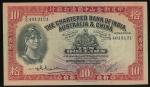 1956年印度新金山中国渣打银行10元，编号T/G4013121，EF品相