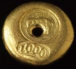 民国时期“恒和足金”大象图一两金锭一枚，重量：37.21克