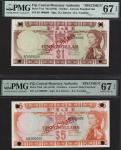 Central Monetary Authority, Reserve Bank, Fiji, [6 notes] $2, specimen $1, $5, $7, $10, ND (1974-201