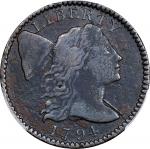 1794 Liberty Cap Cent. Head of 1795. VF Details--Environmental Damage (PCGS).