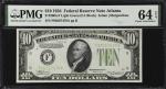 Fr. 2004-F. 1934 Light Green Seal $10 Federal Reserve Note. Atlanta. PMG Choice Uncirculated 64 EPQ.