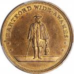 1860 Abraham Lincoln Medal. DeWitt-AL 1860-40, Cunningham 36-730C, King-37. Copper. 28 mm. MS-64 RB 