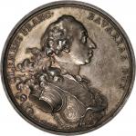 GERMANY. Bavaria. Maximilian III Silver Medal, 1764. EXTREMELY FINE.