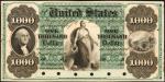 Fr. 202d (W-4400). 1861 $1000 Interest Bearing Note. PCGS New 61. Proof.