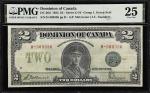 CANADA. Dominion Of Canada. 2 Dollars, 1923. DC-26d. PMG Very Fine 25.