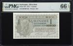 SURINAME. Government. 1 Gulden, 1951. P-107. PMG Gem Uncirculated 66 EPQ.