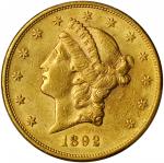 美国1892-S年20美元金币。
