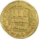UMAYYAD: Hisham, 724-743, AV dinar (4.09g), NM (Dimashq), AH111, A-136, lightly polished, EF.