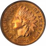 1875 Indian Cent. Snow-PR1. Proof-65 RD (PCGS).
