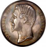 1852年法国拿破崙三世/恢复帝制银质勋章。FRANCE. Napoleon III/Proclamation of the Empire Silver Medal, 1852. Paris Mint