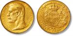 1891年摩纳哥阿尔伯特王子像100法郎金币一枚，32.2g，原光未使用