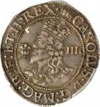 GREAT BRITAIN. Groat (4 Pence), (1638-42). Aberystwyth Mint; mm: book. Charles I. PCGS EF-45.
