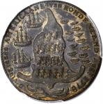 1778-1779 (Circa 1780) Rhode Island Ship Medal. Betts-562, W-1730. Without Wreath Below Ship. Brass.