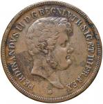 Italian mints. NAPOLI Ferdinando II (1830-1859) 5 Tornesi 1845 - Magliocca 706 CU (g 15 41) RRRR Col