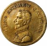 1824 Andrew Jackson Political Medal. DeWitt-AJACK 1824-4. Brass. Plain Edge. 24 mm. About Uncirculat