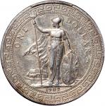 1902C英国贸易银元，PCGS UNC Detail，有擦洗，编号39859057
