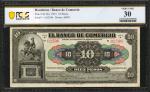 HONDURAS. Banco de Comercio 10 Pesos, 1915. P-S144a. PCGS Banknote Very Fine 30.
