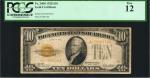 Fr. 2400. 1928 $10  Gold Certificate. PCGS Currency Fine 12.