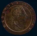 1797年英国2便士车轮铜币一枚，极美品