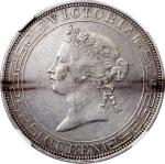 1867香港1元，NGC XF Detail，严重清洗