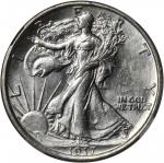 1917-S Walking Liberty Half Dollar. Reverse Mintmark. MS-64 (NGC).