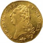1786-D年法国2 路易金币。里昂铸币厂。FRANCE. 2 Louis dOr, 1786-D. Lyon Mint. Louis XVI. PCGS MS-62.