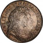 Great Britain. 1691. Silver. PCGS AU58. EF+. Crown. William and Mary Silver Crown
